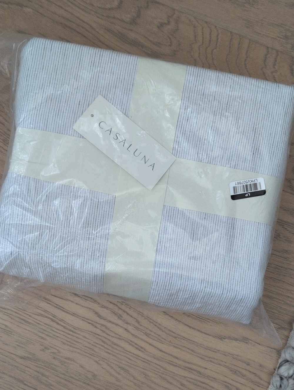 Casaluna Queen 100% Linen Duvet & Sham Set Light Gray